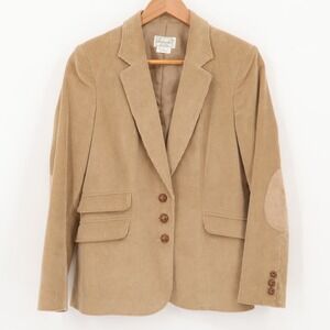Vintage 70s Barbara Lee Corduroy Blazer Womens Preppy Academia Tan Size 11